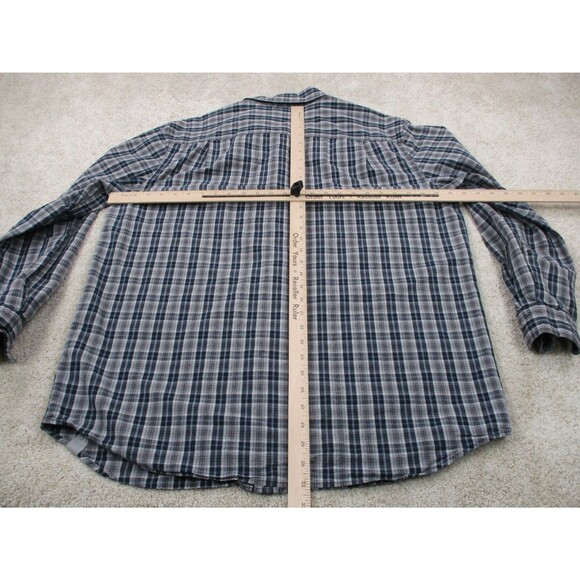 Carhartt Shirt Mens Extra Large XL Blue Plaid Relaxed Fit Casual Button Up - Picture 9 of 11